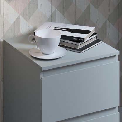 Stora 2 Drawer Bedside – Matt Grey - Image 5