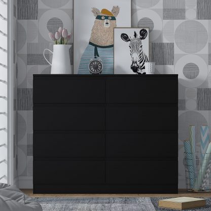 Stora 8 Drawer Chest Of Drawers – Matt Black - Image 4