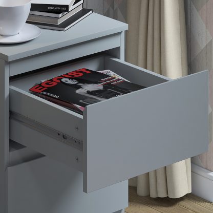 Stora 2 Drawer Bedside – Matt Grey - Image 7