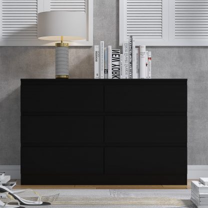 Stora matt black 6 drawer chest lifestyle b