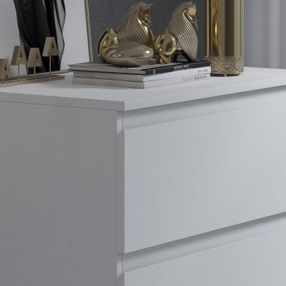 Stora 3 Drawer Chest of Drawers – Matt White - Image 6