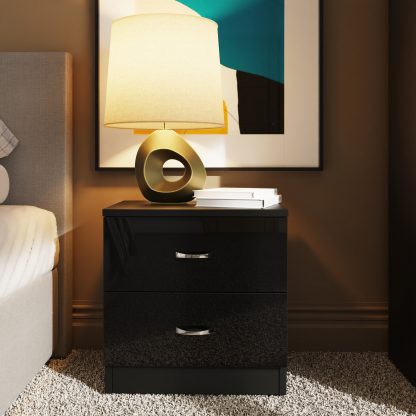 Chilton black gloss bedside lifestyle b