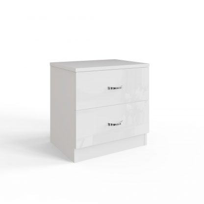 Chilton white gloss bedside ang co