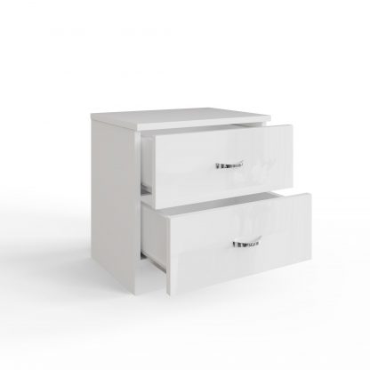 Chilton white gloss bedside open co