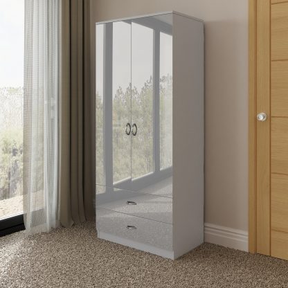 Chilton grey gloss combination wardrobe lifestyle