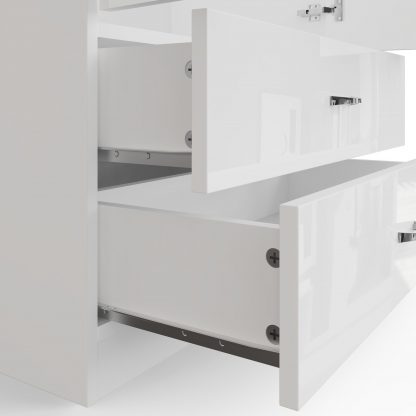 Chilton white gloss combination wardrobe drawer close-up