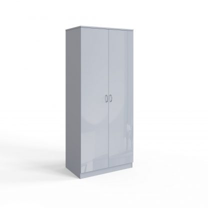 Chilton grey gloss 2 door wardrobe ang co