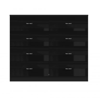 Chilton black gloss 8 drawer chest so co
