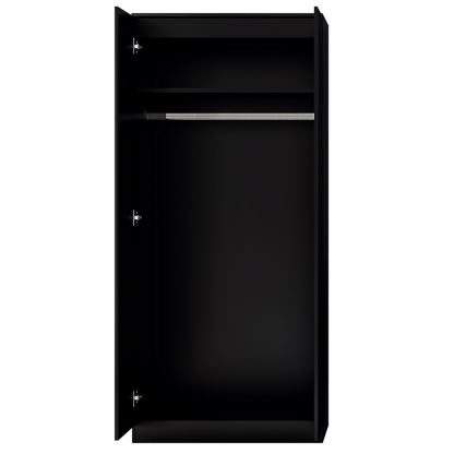 Stora Modern 2 Door Double Wardrobe – Matt Black - Image 2