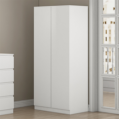 Stora Modern 2 Door Double Wardrobe – Matt White - Image 3