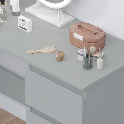 Stora matt grey dressing table top view