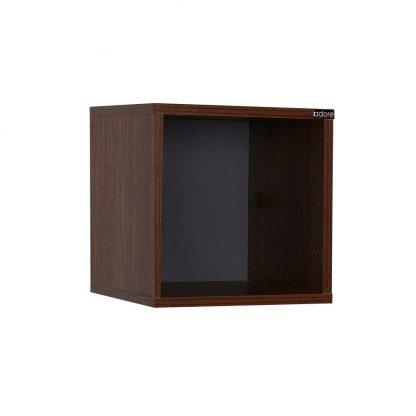 Adore Cube Shelf/ Bedside Table - Walnut - Image 3