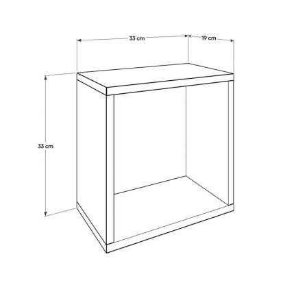 Adore Cube Shelf/ Bedside Table - Bright White - Image 5