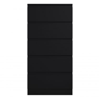 Stora 5 Drawer Chest Of Drawers – Matt Black - Image 2