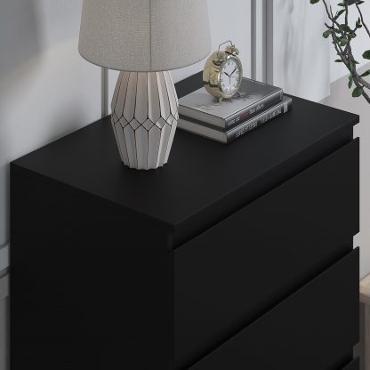 Stora 5 Drawer Chest Of Drawers – Matt Black - Image 5