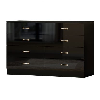 Chilton Modern Black Gloss Chest of Drawers – FWS Direct