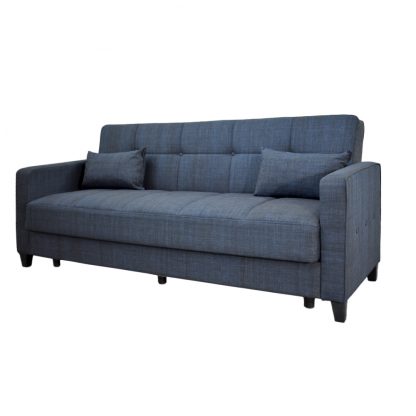 Carmen 3 Seater Sofabed - Blue - Image 3