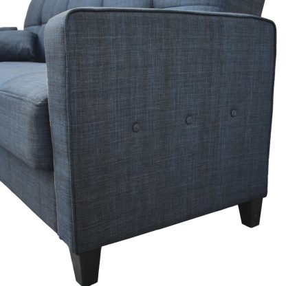 Carmen 3 Seater Sofabed - Blue - Image 7