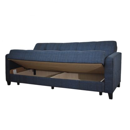 Carmen 3 Seater Sofabed - Blue - Image 4