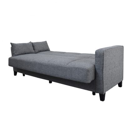 Carmen 3 Seater Sofabed - Light Grey - Image 5