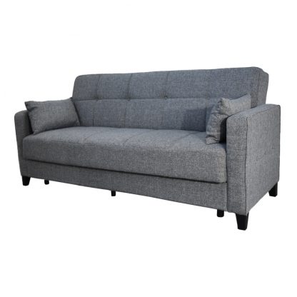 Carmen 3 Seater Sofabed - Light Grey - Image 3