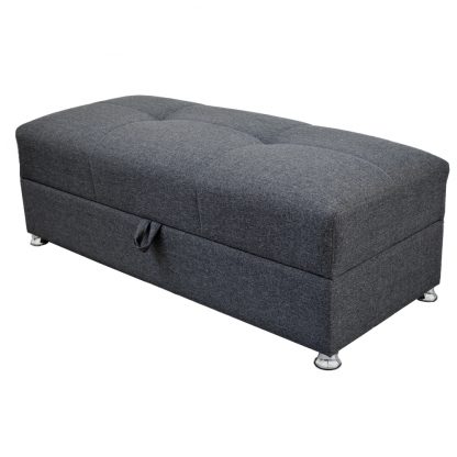 Harmony Storage Footstool - Dark Grey - Image 3