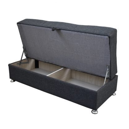 Harmony Storage Footstool - Dark Grey - Image 4