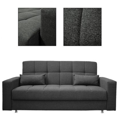 Nari 3 Seater Sofabed - Dark Grey - Image 3