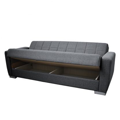 Nari 3 Seater Sofabed - Light Grey - Image 4