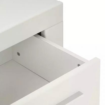 Snow White Gloss Modern Style 3 Drawer Chest of Drawers - Image 3