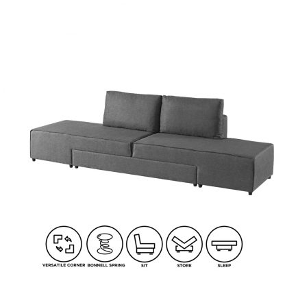 Armada Flexi Sofabed - Light Grey