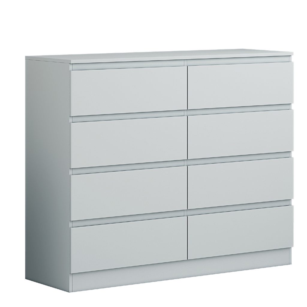 Matt Grey Carlton 8 Drawer Chest – FWS Direct