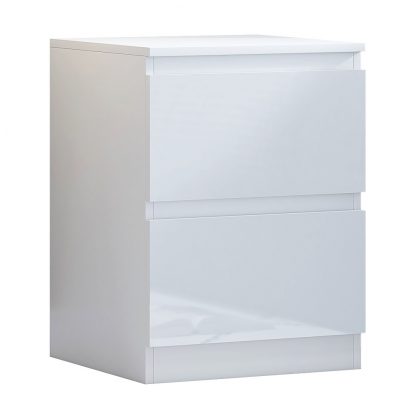 Carlton Bedside White Gloss Angle Cut-out