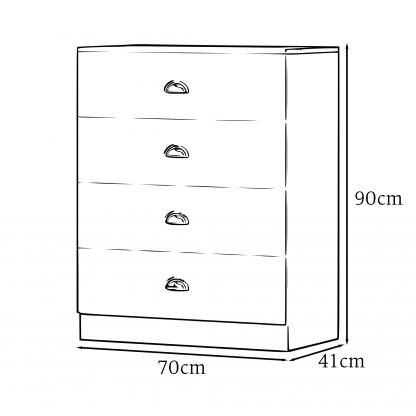 Esher 3 Piece Bedroom Furniture Set Matt Grey Oak Top - Image 6