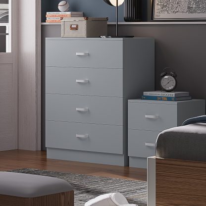 Tunis 4 Drawer Chest Of Drawers Matt Grey