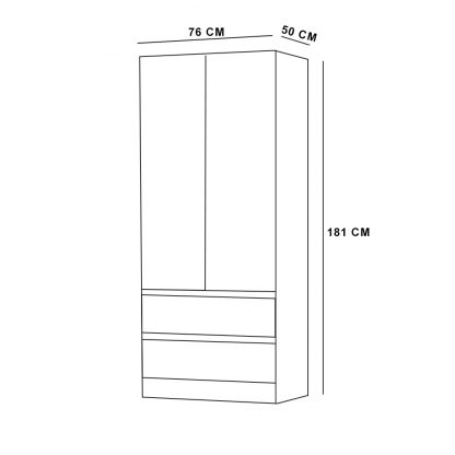 Stora Combination wardrobe dimensions