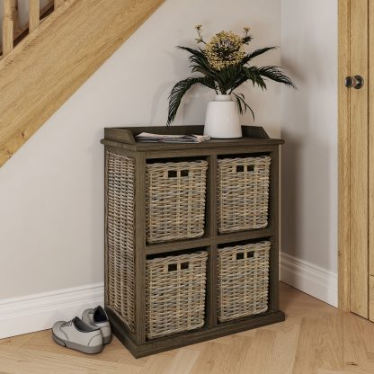 Maya Large Storage Unit 2 Over 2 Baskets