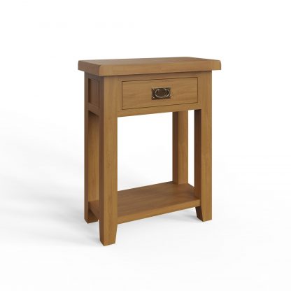 ROBUS OAK TELEPHONE TABLE WITH DRAWER - Image 5