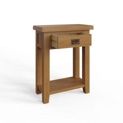 ROBUS OAK TELEPHONE TABLE WITH DRAWER - Image 6