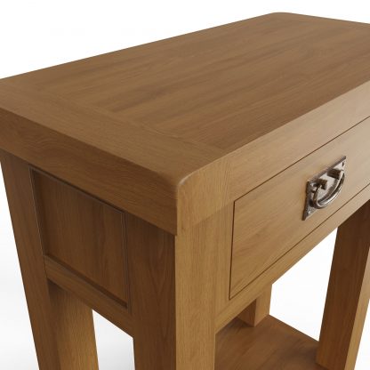 ROBUS OAK TELEPHONE TABLE WITH DRAWER - Image 8