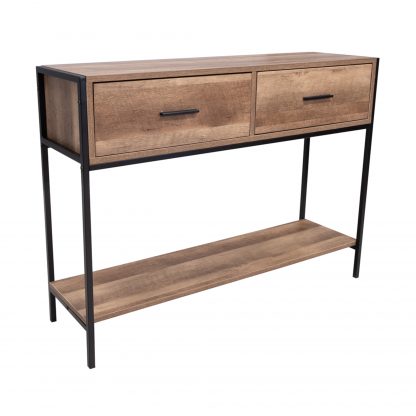 Industrial Inspired 2 Drawer Console Table - Image 4