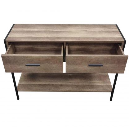 Industrial Inspired 2 Drawer Console Table - Image 6