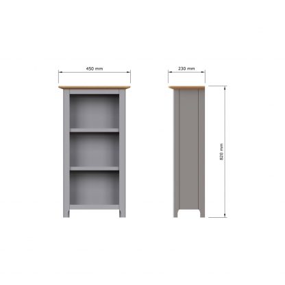 TABERNO 3 TIER BOOKCASE - DOVE GREY - Image 8