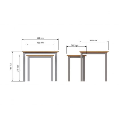 TABERNO NEST OF 2 TABLES - DOVE GREY - Image 9