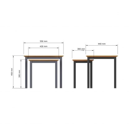 TABERNO NEST OF 2 TABLES - GRAPHITE BLUE - Image 9