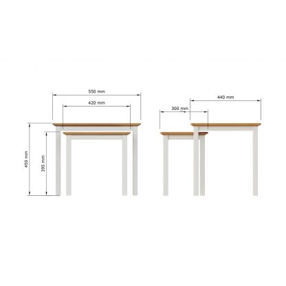 TABERNO NEST OF 2 TABLES - LINEN - Image 9