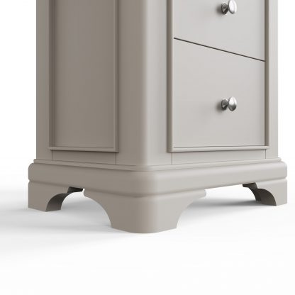 Faire 2 Drawer Bedside in Dove Grey with Oak Top - Image 6