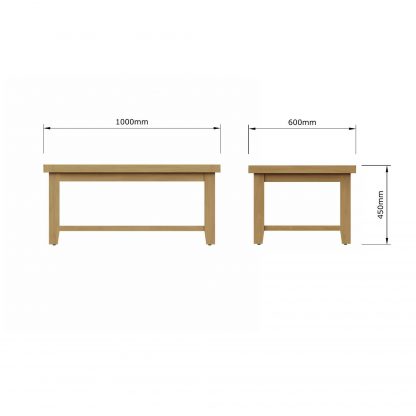 ROBUS OAK TWO TIER COFFEE TABLE - Image 8