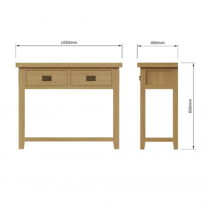 ROBUS OAK CONSOLE TABLE WITH DRAWERS - Image 10