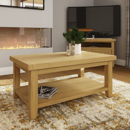 ROBUS OAK TWO TIER COFFEE TABLE